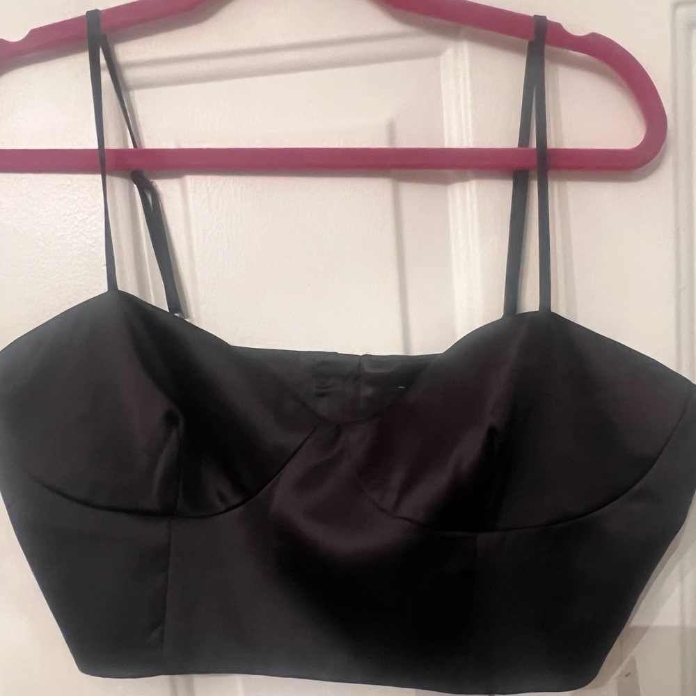 Bardot Luxe Satin Crop Top